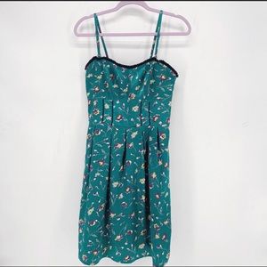 Romy Floral Satin Sweetheart Neckline Cami Dress